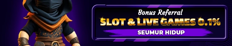 BONUS REFERRAL SLOT & LIVE GAMES 0,1%